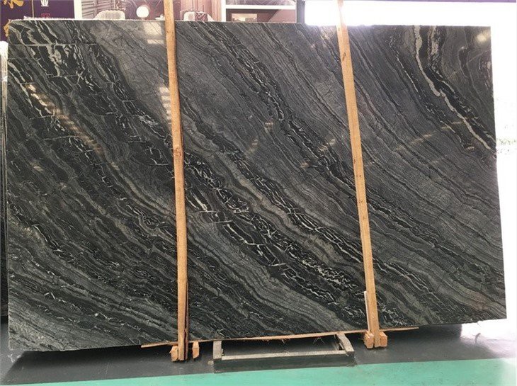 Kenny black slabs polished